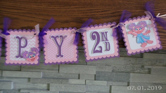 Abby Cadabby Birthday Banner Sesame Street Birthday Banner Etsy