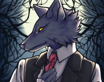 Fancy Wolf Print