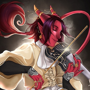 Tiefling Bard Print