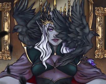 Queen of Ravens Print