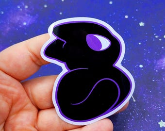No Talkie Cat Sticker, Purple, Indoor/Outdoor Vinyl Decal