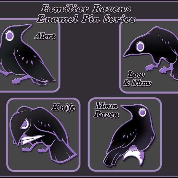 Familiar Raven - Enamel Pin Series