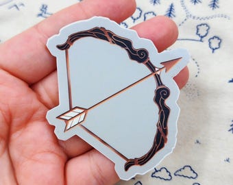 Bow and Arrow 3" Sticker, Vinyl Sticker Good for Indoor/Outdoor, ttprg, rpg