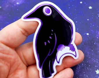 Purple Moon Raven 3" Vinyl Sticker