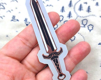 Sword 4" Sticker, Vinyl Sticker Good for Indoor/Outdoor, ttprg, rpg