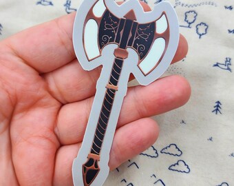 4'' Axe Vinyl Sticker, RPG, TTprg, Matte Finish (Indoor/Outdoor)