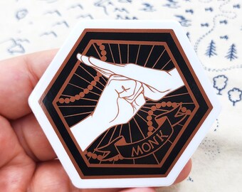 Monk TTRPG 3" Vinyl Sticker