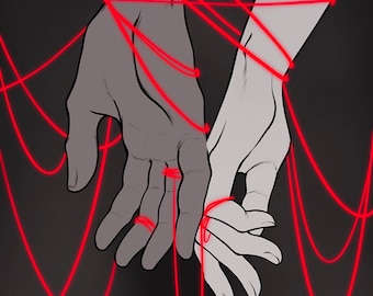 Fate - Red String of Fate Print