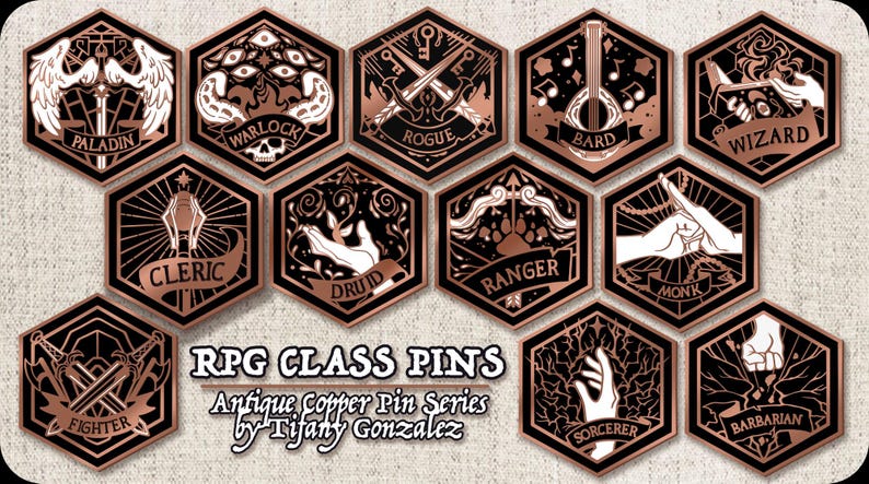 TTRPG Class Enamel Pin! Tabletop Roleplay Game Stickers, Bard ...