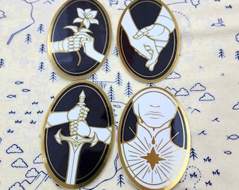 Knight's Love Vinyl Sticker Set: Gold Foil, 3" Indoor/Outdoor