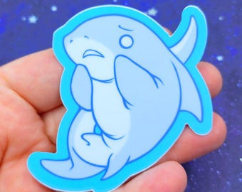 Thresher Shark Sticker, Glossy Vinyl, Indoor/Outdoor (3")