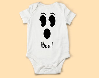Easy Baby Kids Halloween Costume DIGITAL - Ghost Boo - Sticker Iron On Transfer Printable - Baby's First Halloween - DIY Holiday Photo