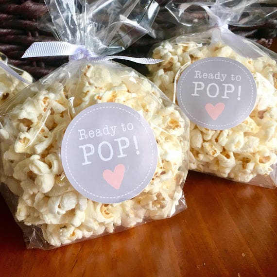 Ready To Pop Baby Shower Party Favor Digital Sticker Etsy
