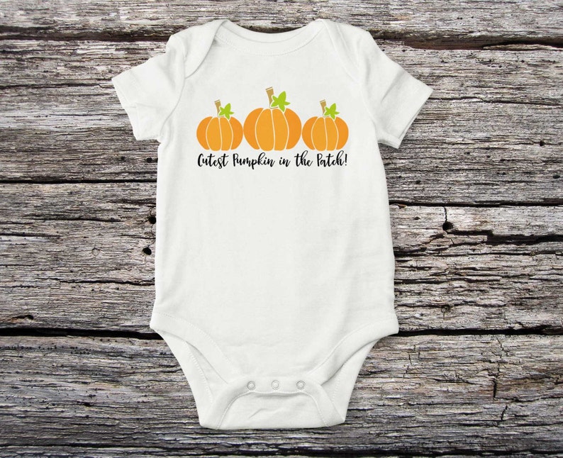 DIY Photo Prop Baby/'s First Halloween Baby DIGITAL Iron On Transfer or Sticker Printable Fall Outfit Cutest Pumpkin in the Patch