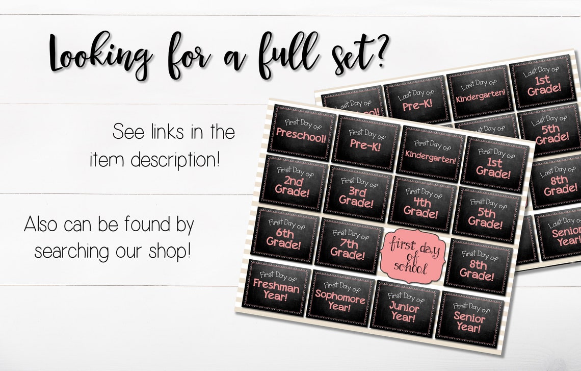 Last Day of School Chalkboard Sign / Pre-k4 / Last Day of | Etsy