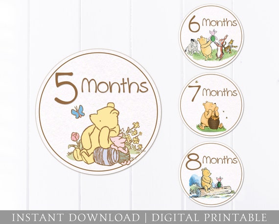 Classic Winnie Pooh Stickers, Winnie Pooh Cartoon Sticker