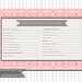 Children's Book Scramble Baby Shower Game Pink Gray Girl 5x7 DIGITAL ...