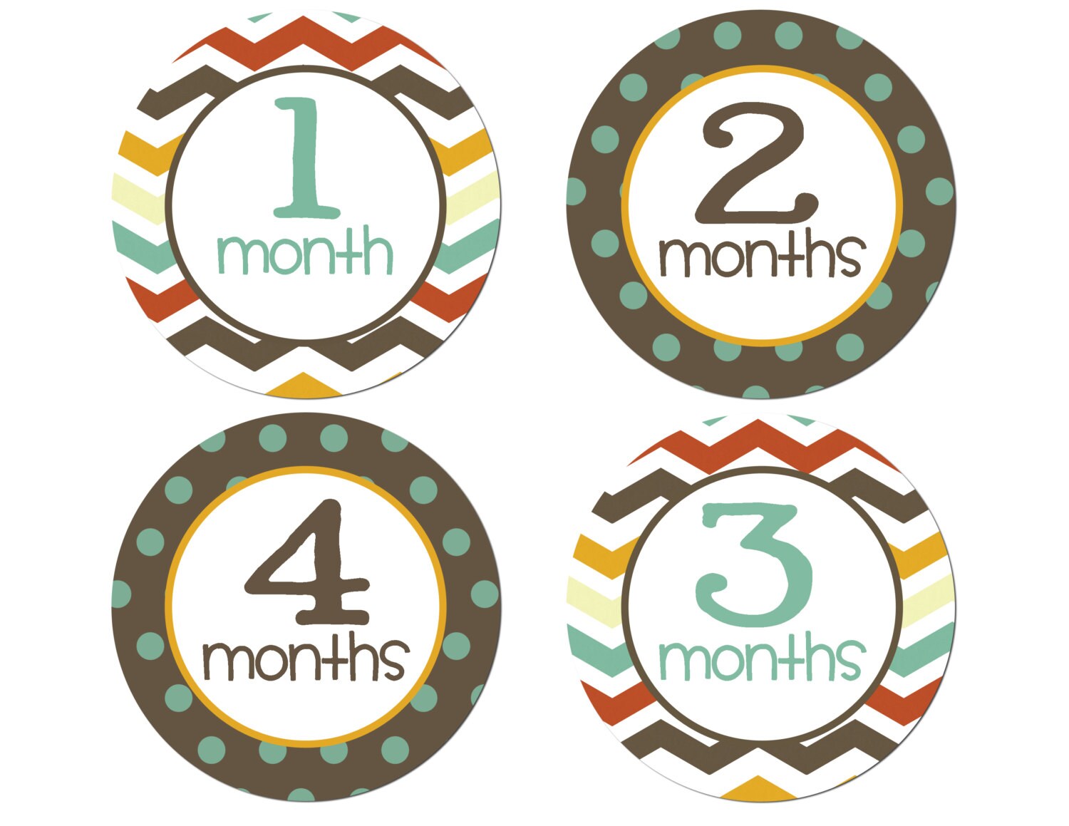 Baby Monthly Stickers - Iron on Transfer - DIGITAL Print at Home ...