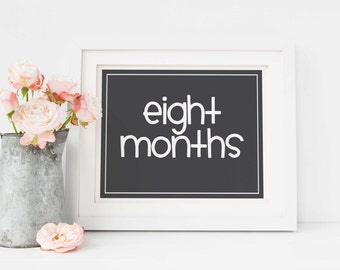 Baby Monthly Chalkboard Signs: First Year Milestone Photo Prop (Digital Download)