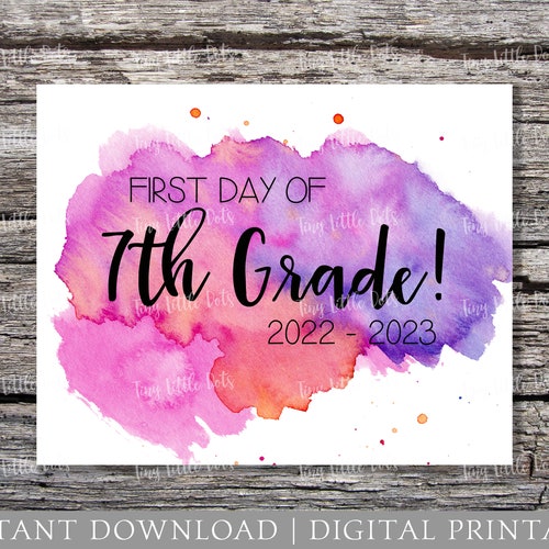 First Day of 9th Grade Sign / Printable Back to School Sign / - Etsy
