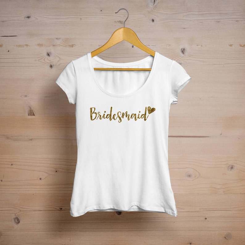 Bridesmaid Sticker DIGITAL Iron on Transfer Printable Gold Etsy