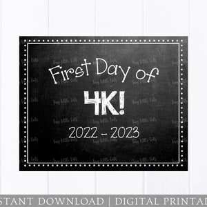 First Day of School Chalkboard Sign / 4K / First Day of School - Etsy ...