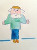 Ready to ship, Cute Jewish Elder, Cartoon image, Whimsical art, Lilymooonsigns, 