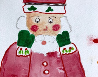 Babbo Natale dice Oh! Cartolina di Natale,