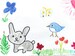 Outdoor scene, Rabbit and Bird, Lilymoonsigns, Child Decor, 