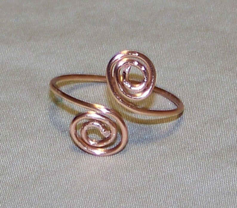 Adjustable Copper Toe Rings Beaded Or Non Beaded Etsy