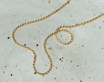 French chain, gold rope chain, 14k gold filled chain necklace, french rope chain, 14k gold filled rope chain necklace