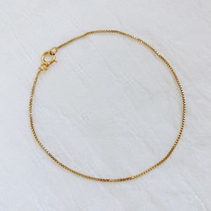 SIMPLICITY chain bracelet, gold filled box chain bracelet, minimalist chain bracelet, layering bracelet, modern chain, everyday gift for her