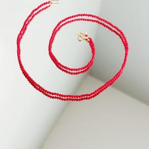 CORAL necklace, coral bead necklace, natural red bamboo, natural coral beaded necklace, genuine stone necklace
