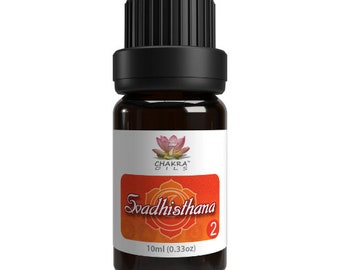 Chakra 2 - (Sandalwood & Ylang Ylang ) Organic Essential Oil Blend -  Sacral Chakra - Swadhishtana - 7 Chakra Oils Herbal Collection