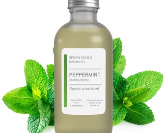 PEPPERMINT Organic Essential Oil - BULK 4OZ / 8Oz