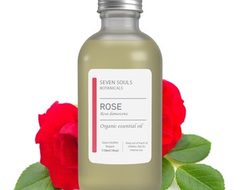 ROSE Organic Essential Oil - Oils for Massage - Skin Care - Hydration - Relaxation - Aromatherapy -  Rose for Love