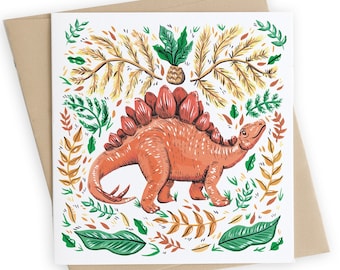 Stegosaurus Greeting Card | Dinosaur, Birthday, Good Luck, Congratulations