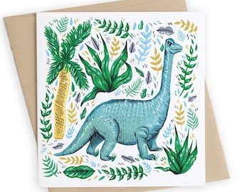 | de cartes de vœux Diplodocus Dinosaure, Anniversaire, Bonne chance, Félicitations