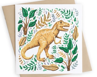 T-Rex Greeting Card | Dinosaur, Birthday, Good Luck, Congratulations