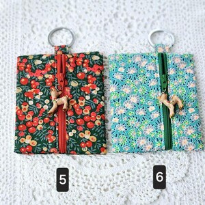 Pochette Porte-clé Zippée - Fausse Cuir PU, 10,5x7,5 Cm - Pour Clés, Pièces, Cartes SD, USB - Plusieurs Couleurs - 4