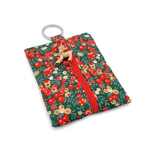 Pochette Porte-clé Zippée - Fausse Cuir PU, 10,5x7,5 Cm - Pour Clés, Pièces, Cartes SD, USB - Plusieurs Couleurs