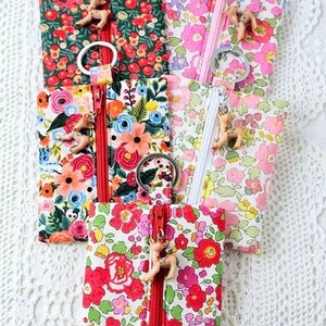 Pochette Porte-clé Zippée - Fausse Cuir PU, 10,5x7,5 Cm - Pour Clés, Pièces, Cartes SD, USB - Plusieurs Couleurs - 8