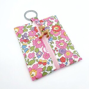 Pochette Porte-clé Zippée - Fausse Cuir PU, 10,5x7,5 Cm - Pour Clés, Pièces, Cartes SD, USB - Plusieurs Couleurs - 3