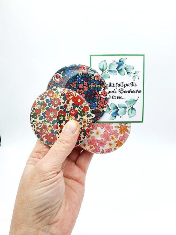 Magnet Tissu et Mini Carte Pour Cadeau Unique Original Emballé Prêt à Offrir