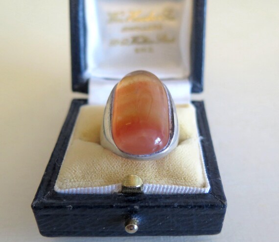 Solid Sterling Silver Hallmarked Large Bezel Set … - image 9