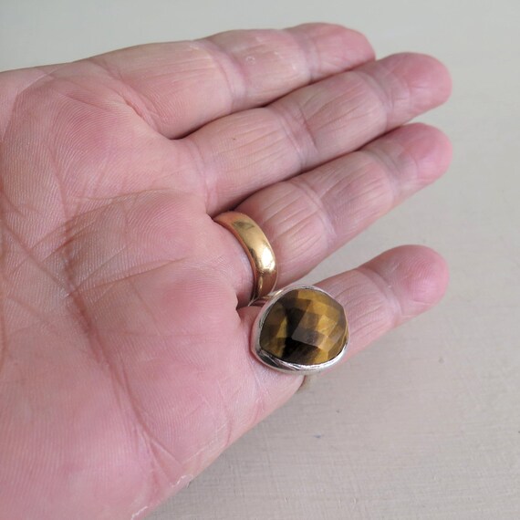 Ring Vintage Solid Sterling Silver 7g Signed TGGC… - image 3