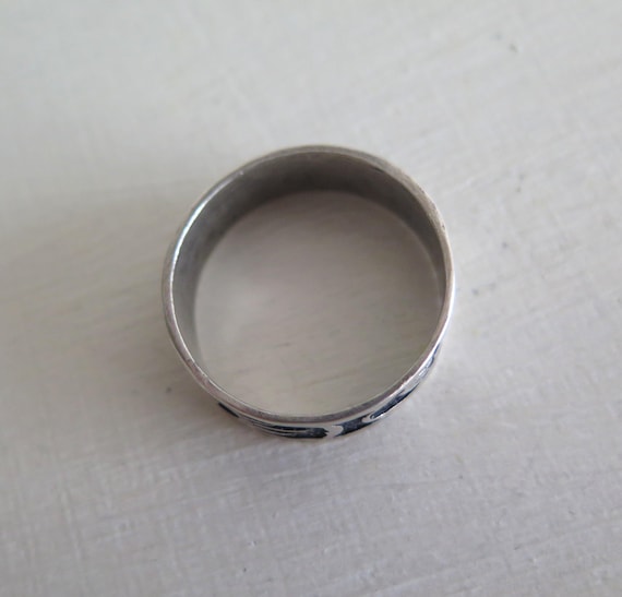 Mans Vintage Solid Sterling Silver 925 Native Azt… - image 7