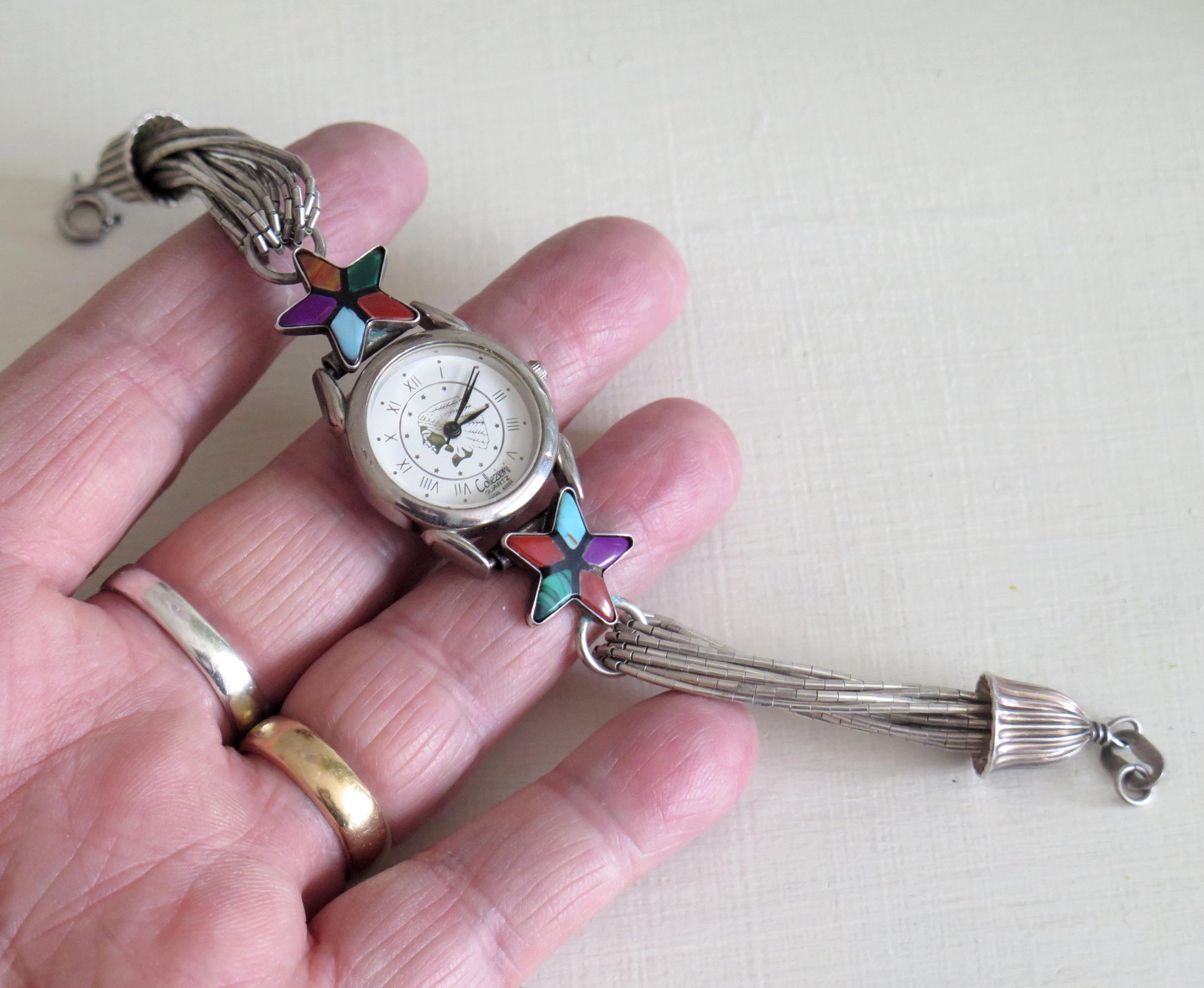 Vintage Heavy 24.9g Sterling Silver Quartz Multi Strand Vintage Heavy 24.9g Sterling Silver Quartz Multi Strand