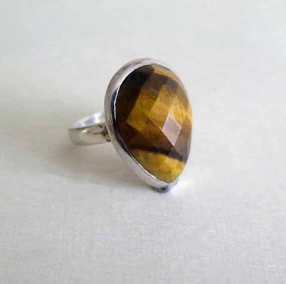 Ring Vintage Solid Sterling Silver 7g Signed TGGC… - image 1