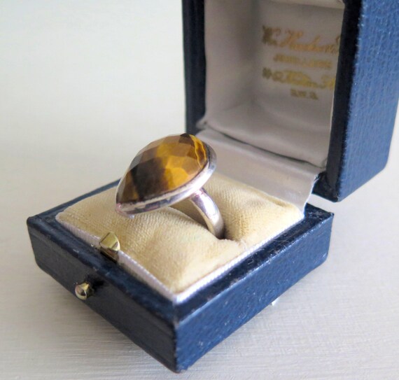 Ring Vintage Solid Sterling Silver 7g Signed TGGC… - image 7